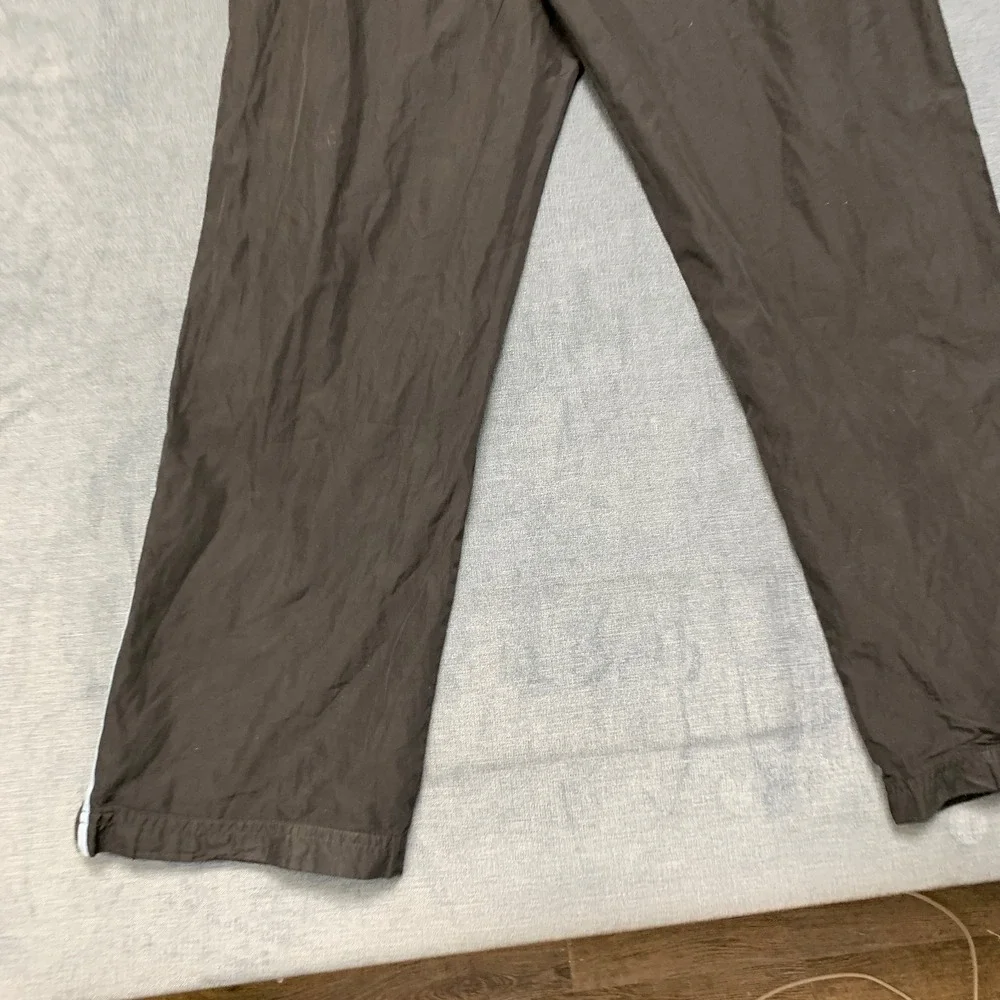 Adidas Track Pants Mens Large Black Logo Elastic Waist Performance Activewear